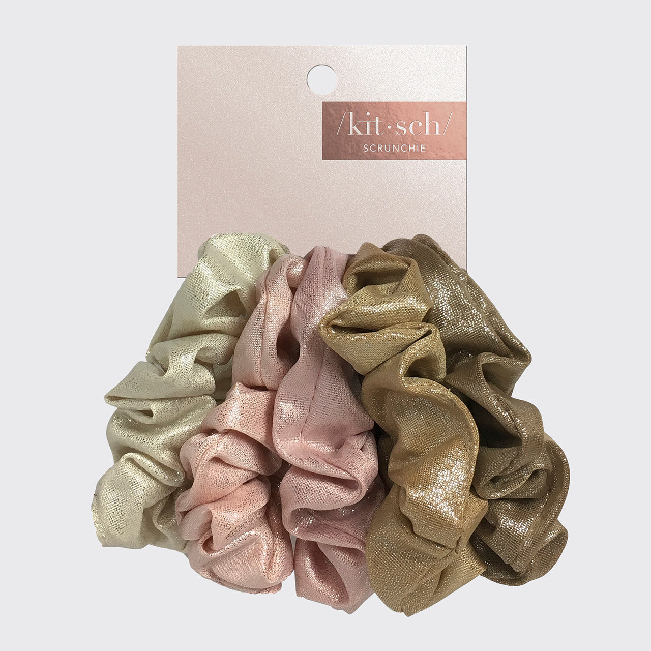KITSCH: Metallic Scrunchies - Blush