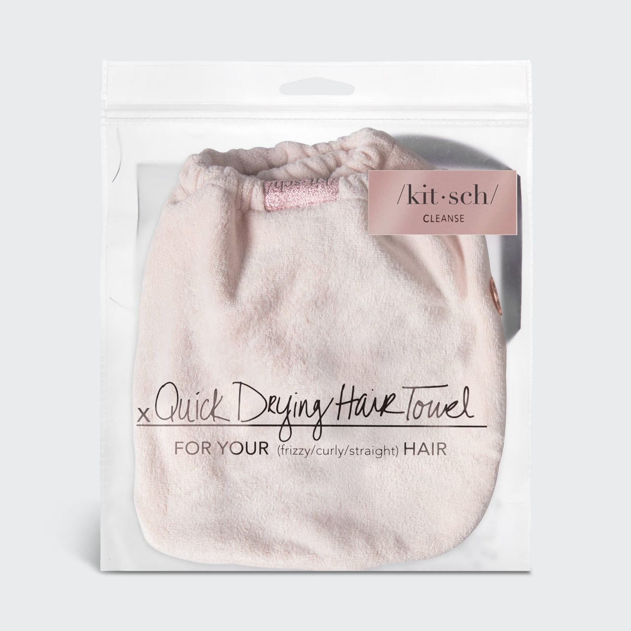 KITSCH: Microfiber Hair Towel - Blush