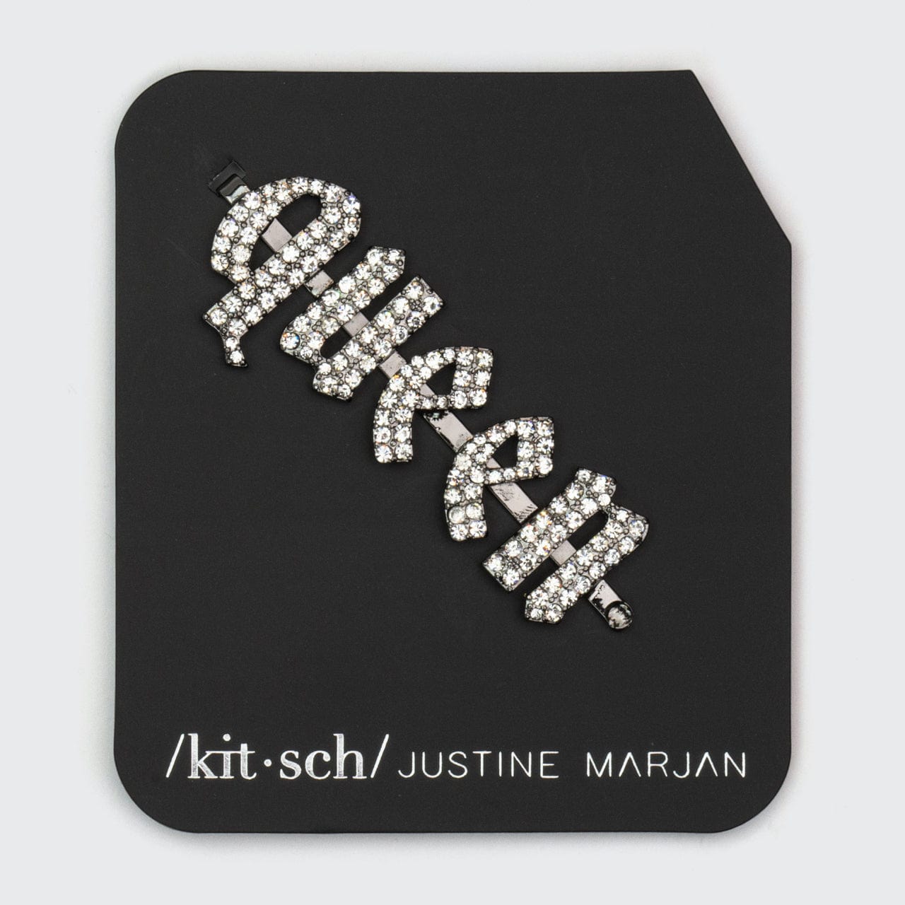 KITSCH: "Queen" Rhinestone Bobby Pin