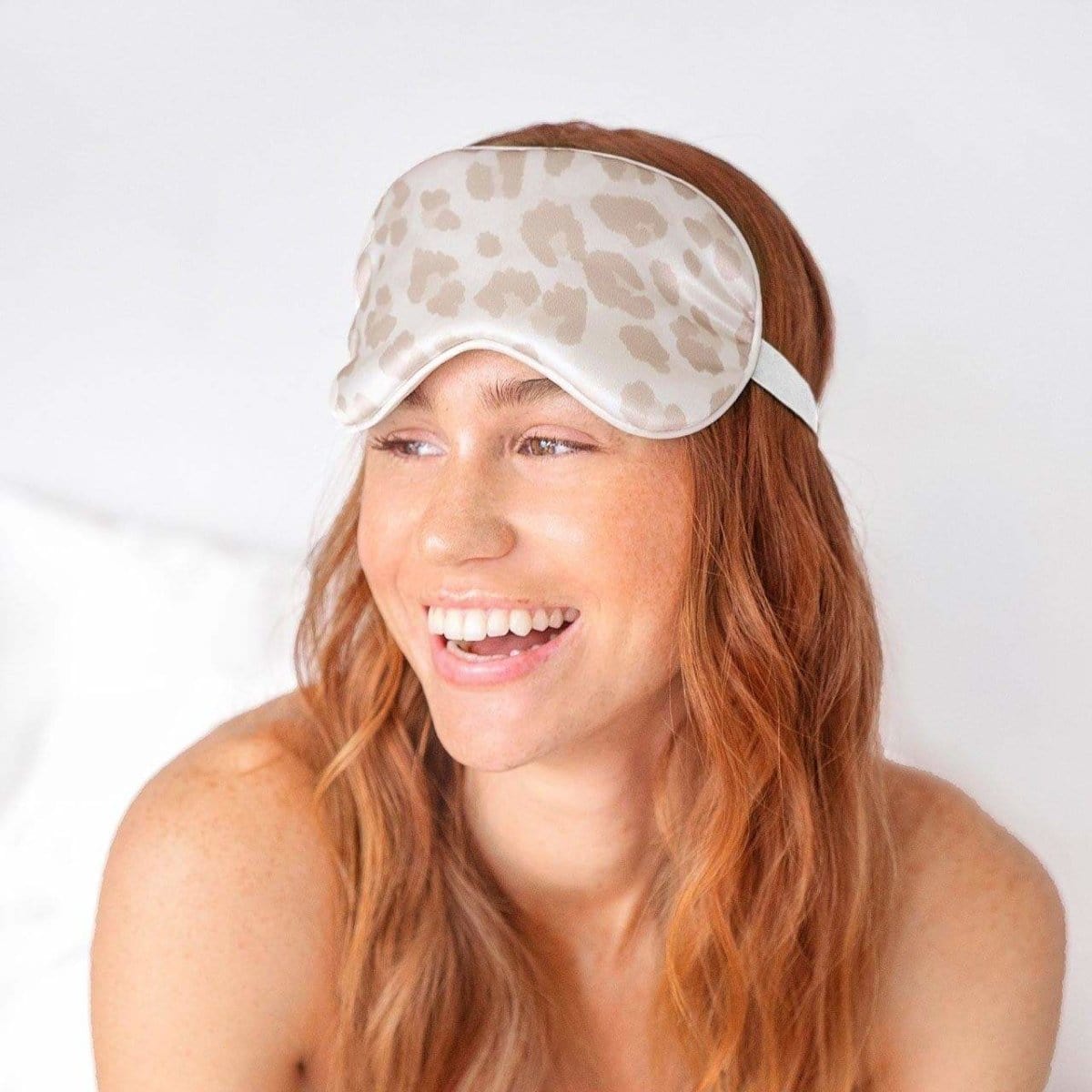 KITSCH: Satin Sleep Eye Mask in Leopard