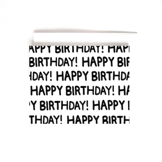 Joy Paper Co.: B&W LETTERED BDAY CARD