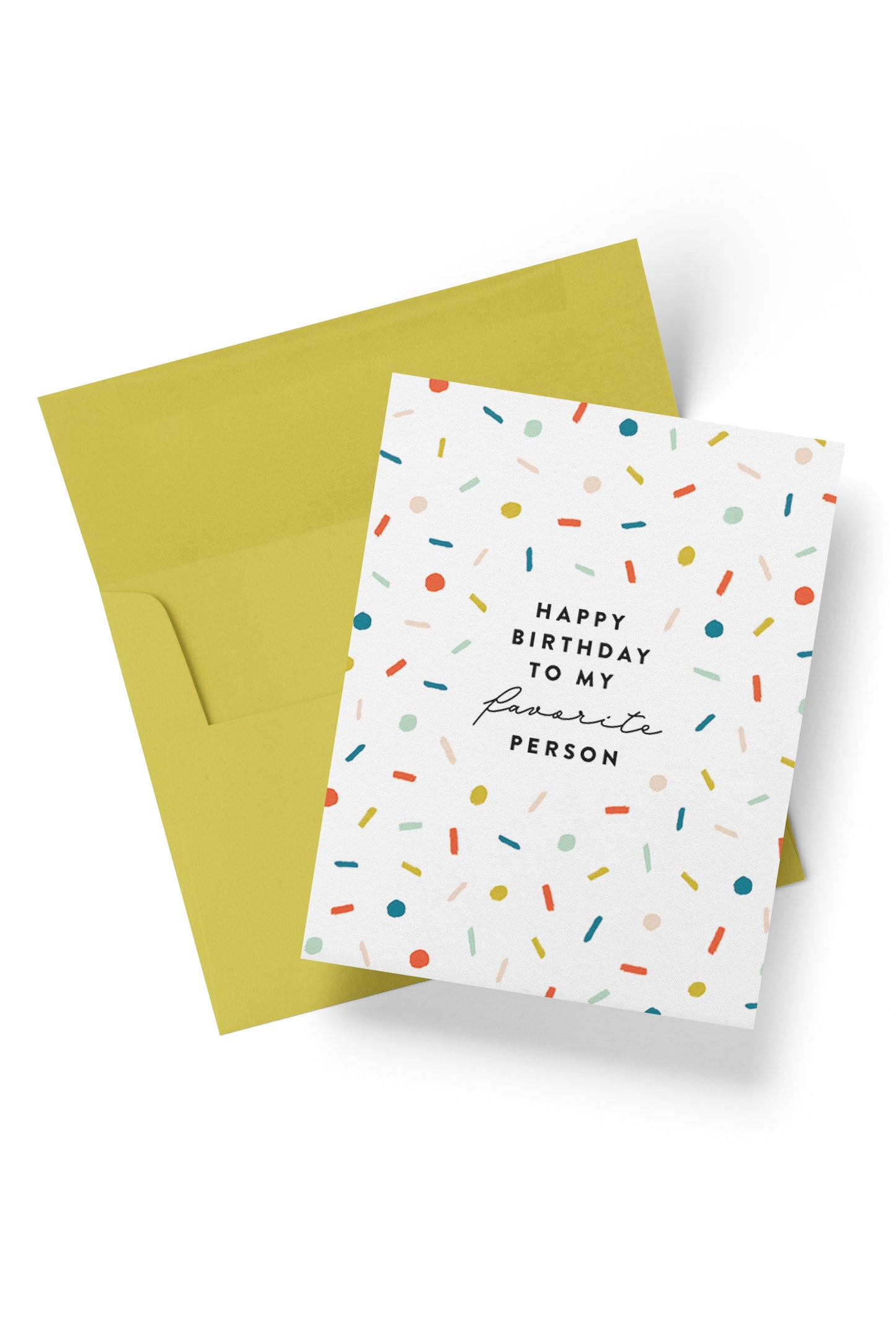 Favorite Person Confetti Birthday Card