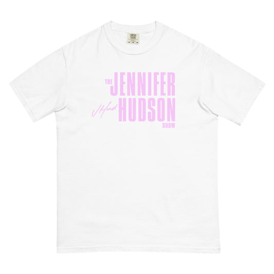 The Jennifer Hudson Show Heavyweight White Shirt - Lavender Logo