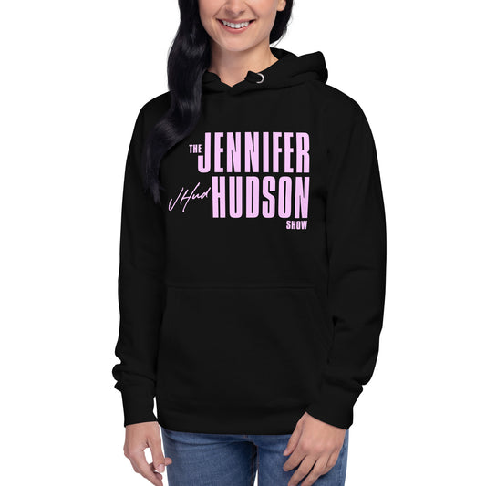 The Jennifer Hudson Show Black Hoodie - Lavender Logo