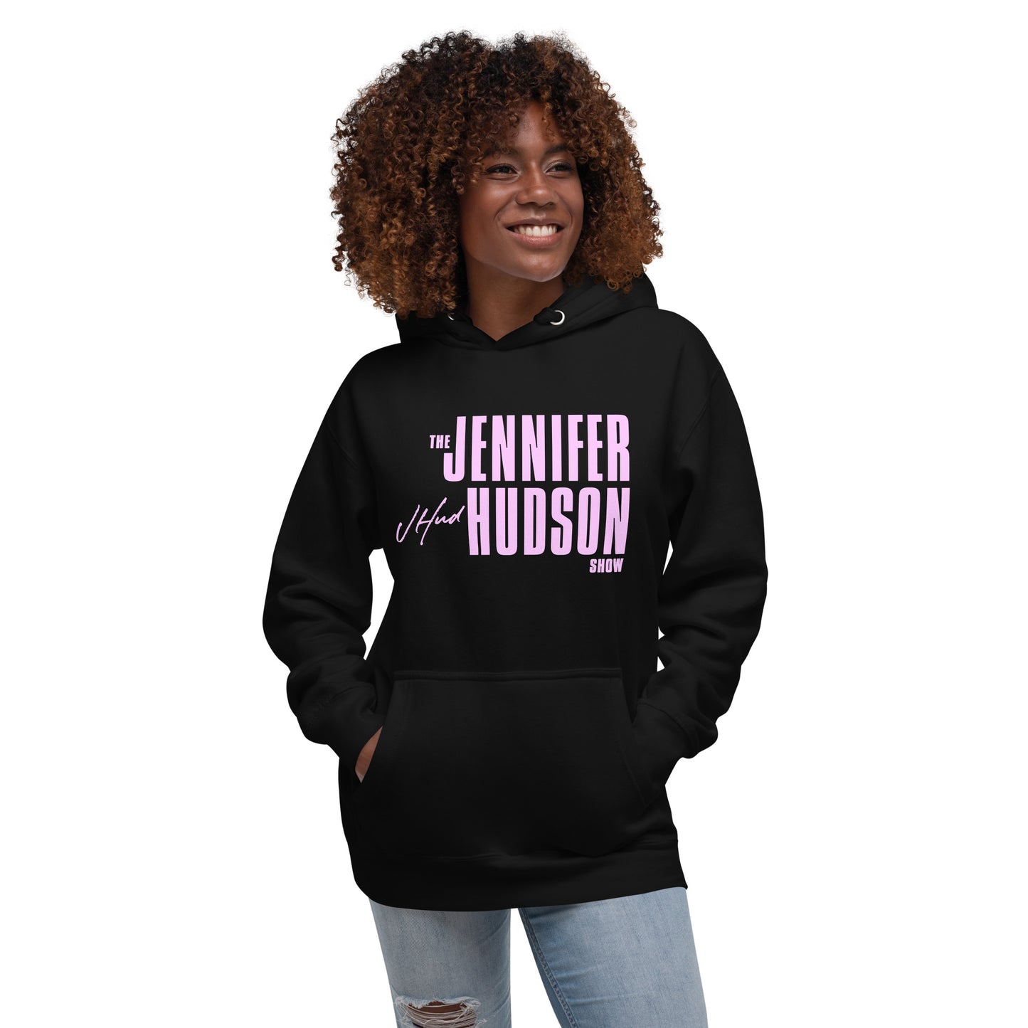 The Jennifer Hudson Show White Hoodie - Lavender Logo