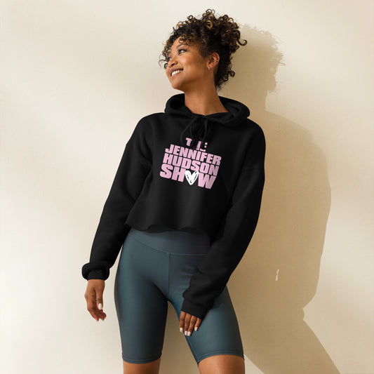 Heart The Jennifer Hudson Show Logo Black Crop Hoodie